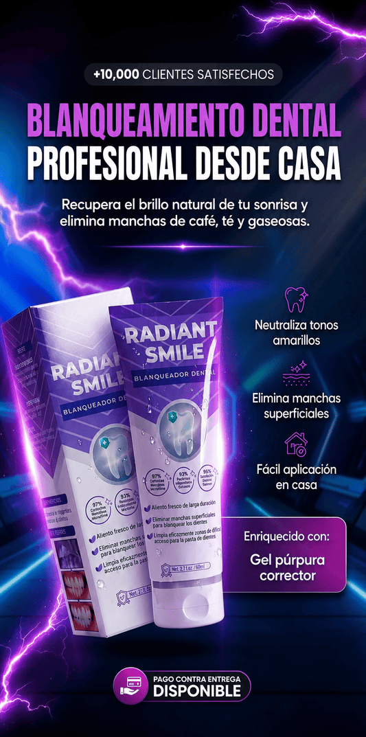 BLANQUEADOR DENTAL PURPURA ( RADIANT SMILE)