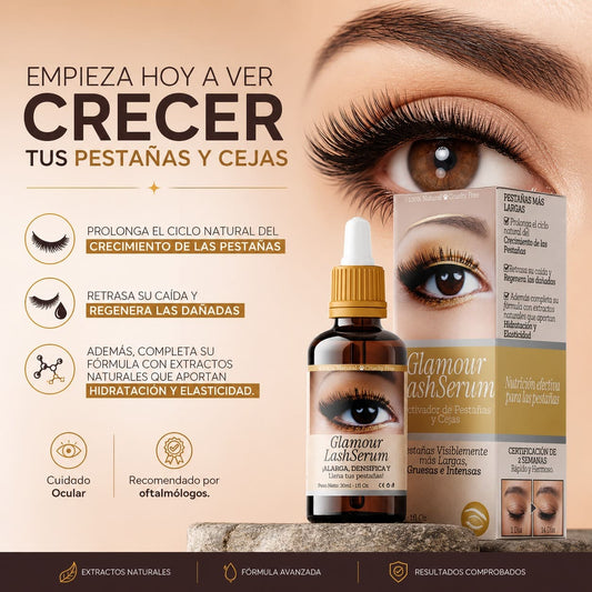 Glamour Lash Serum® Regeneración Intensa para Cejas y Pestañas